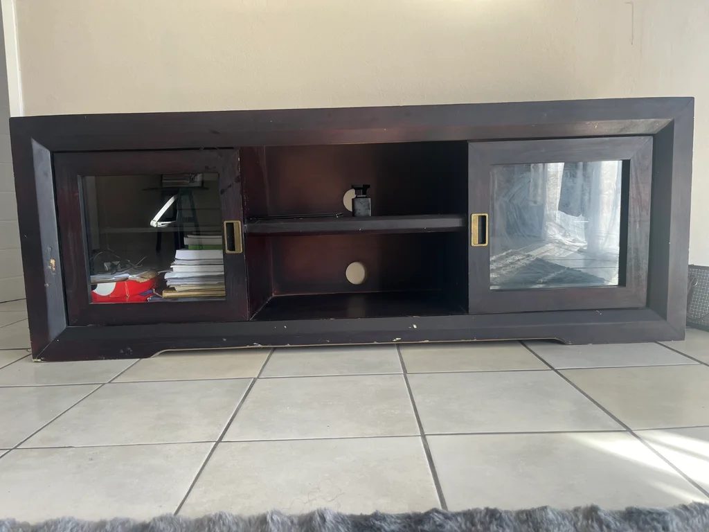 Low Rise Brown-Black TV Stand Unit photo 5
